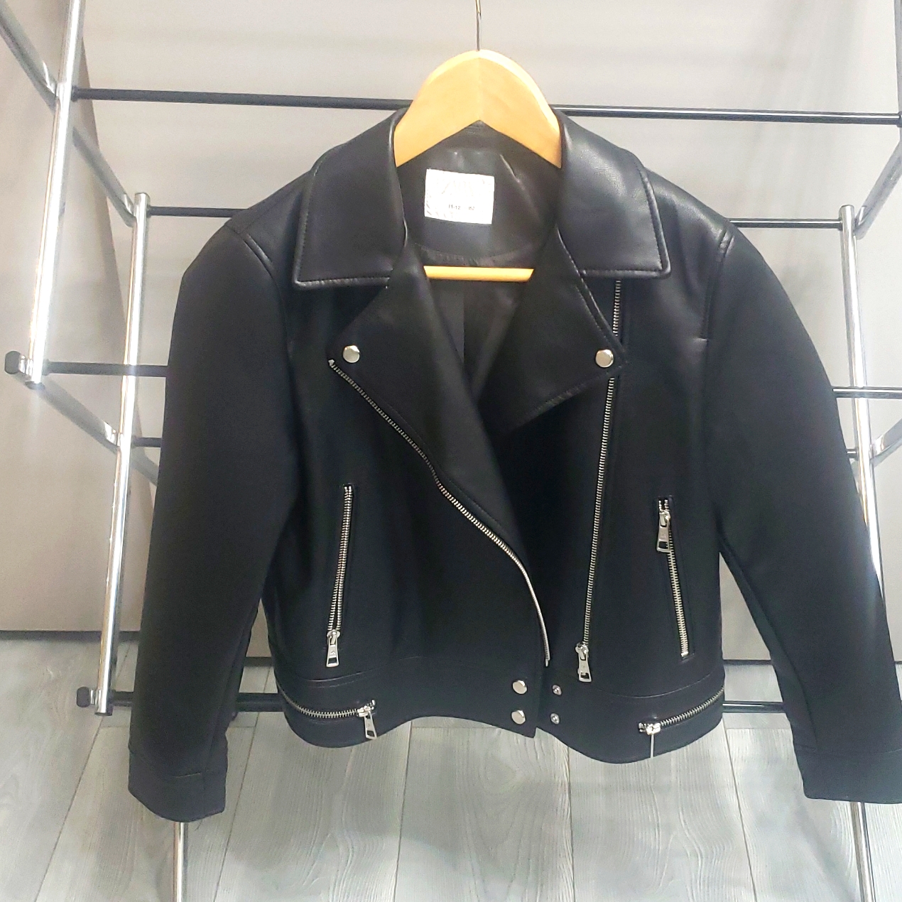 Zara Kids Faux Leather Jacket Size 11-12